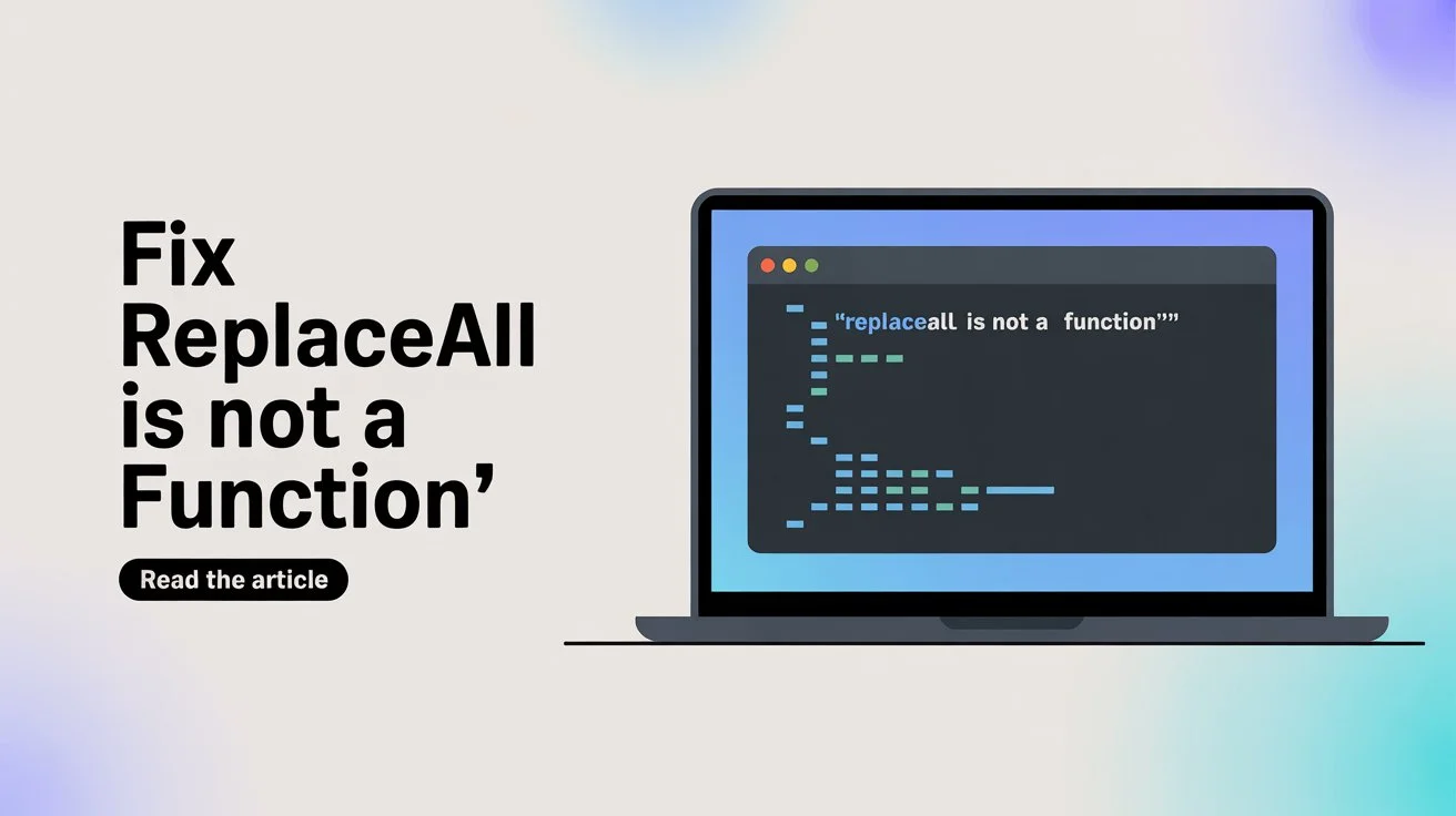 Fix replaceAll is not a function JavaScript Error: Complete Guide