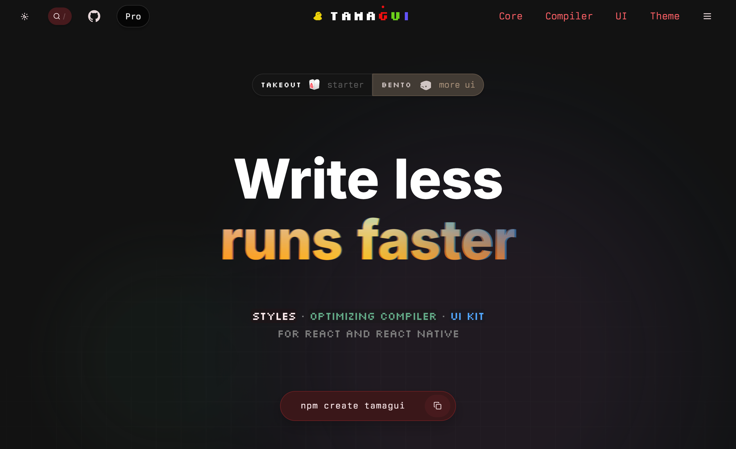 Tamagui Homepage